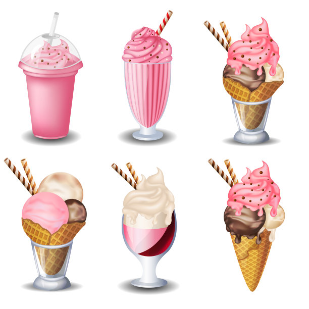 一套草莓甜点图片下载