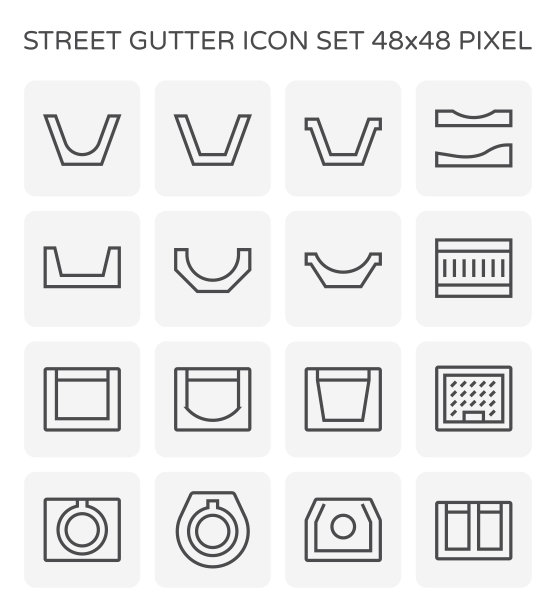 街道排水沟图标图片下载