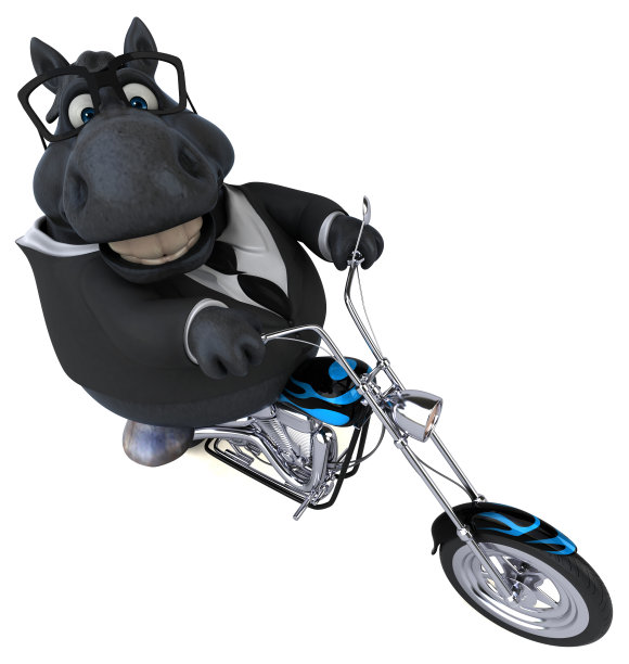 有趣的马- 3D插图图片下载