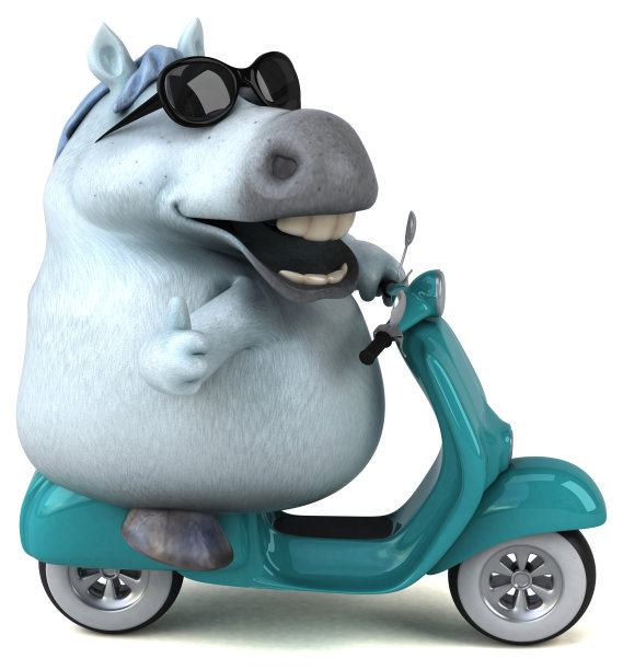 有趣的马- 3D插图图片下载