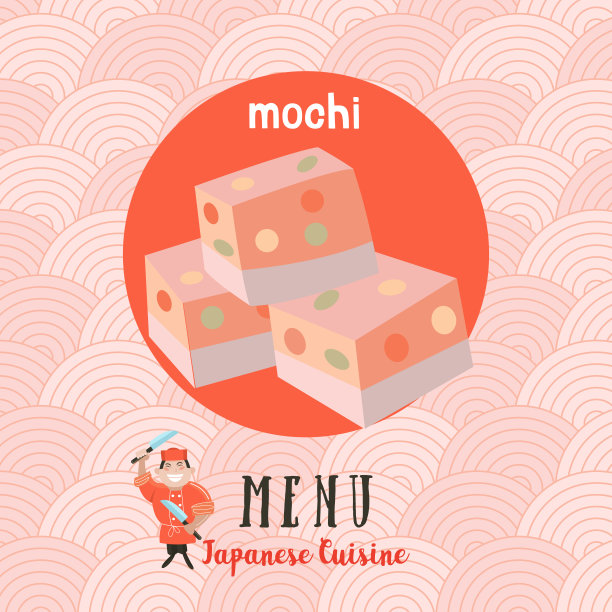 日本料理。日本厨师。一套日本传统菜肴。矢量插图。图片下载