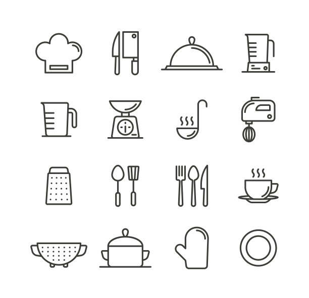 烹饪和厨房图标图片下载