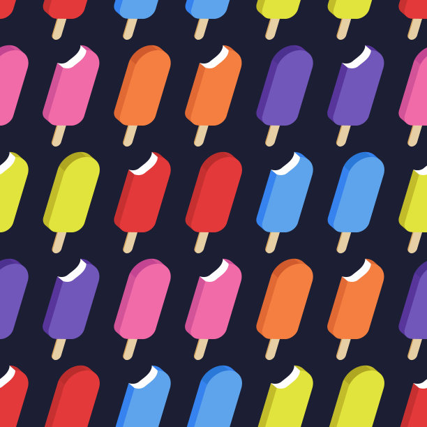 矢量无缝模式与冰淇淋图片下载