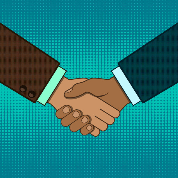 握手业务矢量插图。图片下载