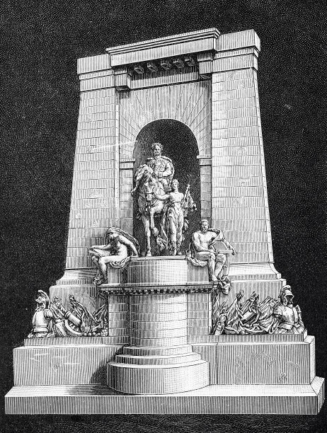 凯撒·威廉在基夫豪泽纪念碑上的雕像设计图片下载