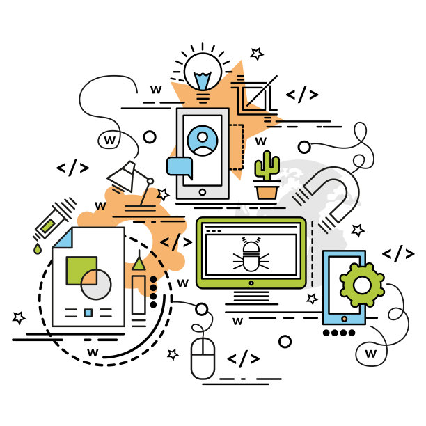 平面色彩设计理念的发展。图片下载