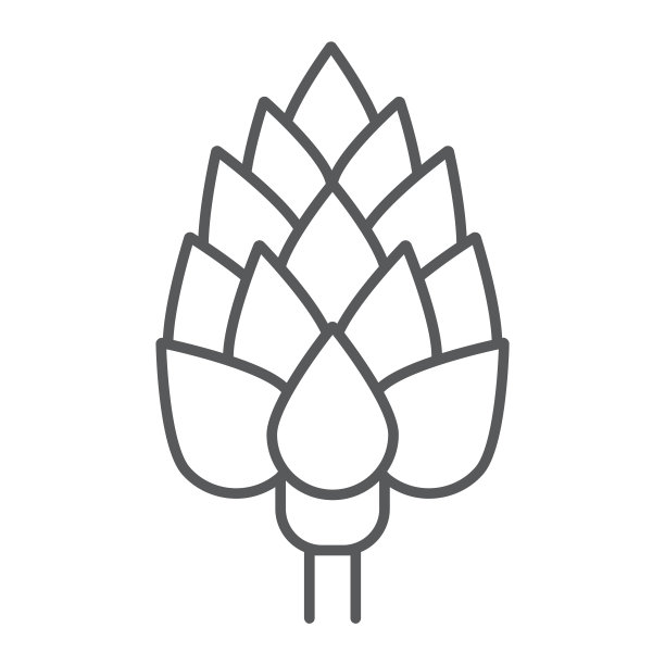 洋蓟细线图标，蔬菜和饮食，素食标志，矢量图形，白色背景上的线性图案，eps 10。图片下载