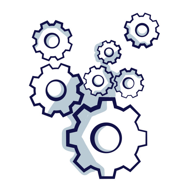 齿轮象征着想法或解决方案。图片下载