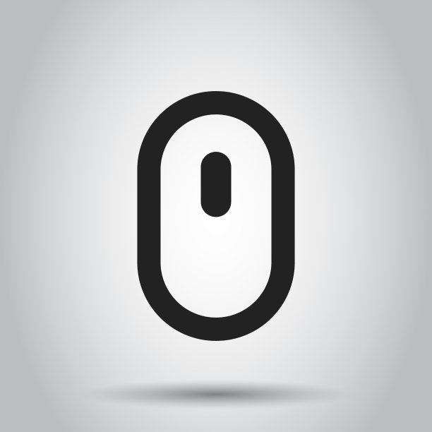 电脑鼠标图标矢量素材：商务概念鼠标光标象形图图片下载