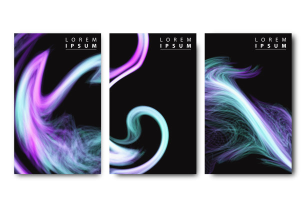 矢量现实孤立的小册子液体和波覆盖设计装饰和覆盖在白色的背景。图片下载