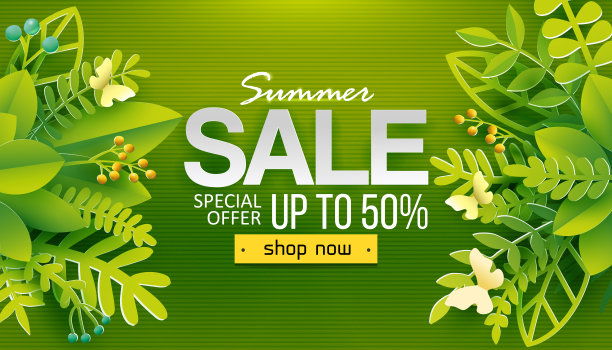 绿色夏季特价图片下载