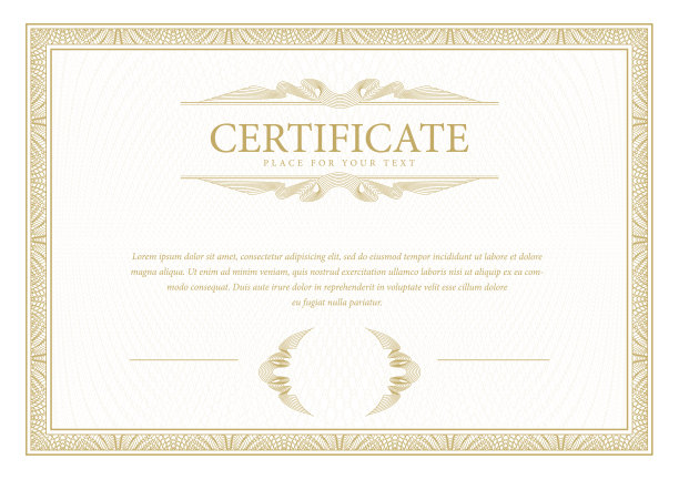 证书。模板文凭货币边界。奖励背景礼品券。图片下载