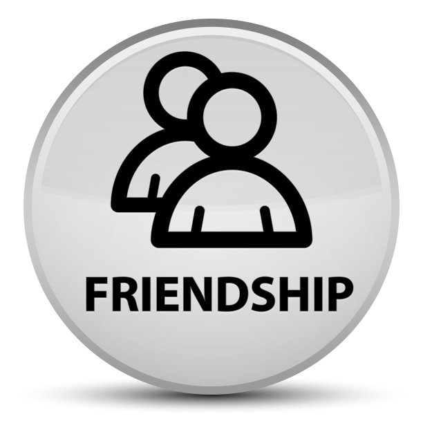 友情(群组图标)专用白色圆形按钮图片下载