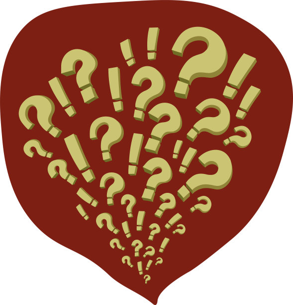 漫画，红色泡泡里有问题和感叹号图片下载