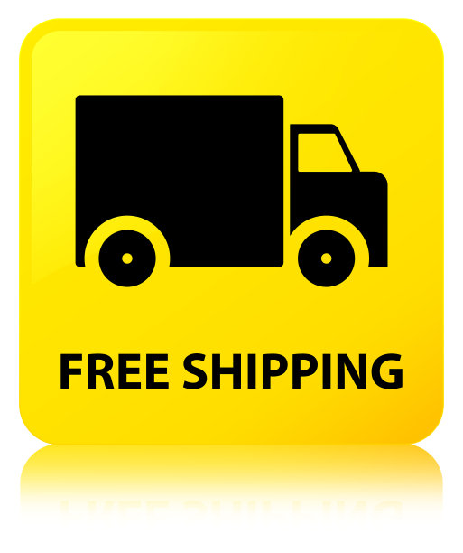 免费送货黄色方块按钮图片下载