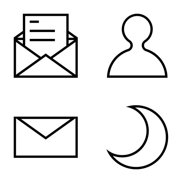 轮廓美丽的矢量图标软件图片下载