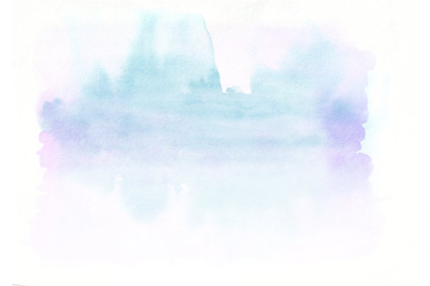 蓝色和粉红色水彩水平梯度手绘背景。底部比图像的其他部分亮图片下载