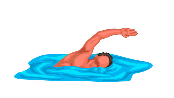 在水中游泳图片下载