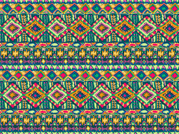 少数民族部落模式。乡土艺术装饰背景。阿兹特克民族的简单纹理。图片下载
