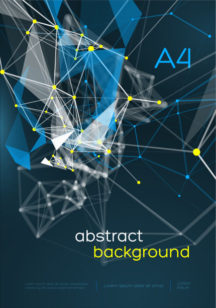 3D抽象网格背景圆，线和三角形形状的设计布局为您的业务图片下载