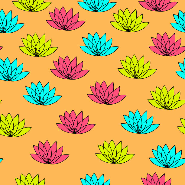 可爱的手绘瑜伽运动器材无缝模式矢量图片下载