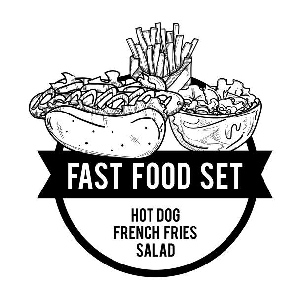 菜单快餐设计模板图形绘图集图片下载