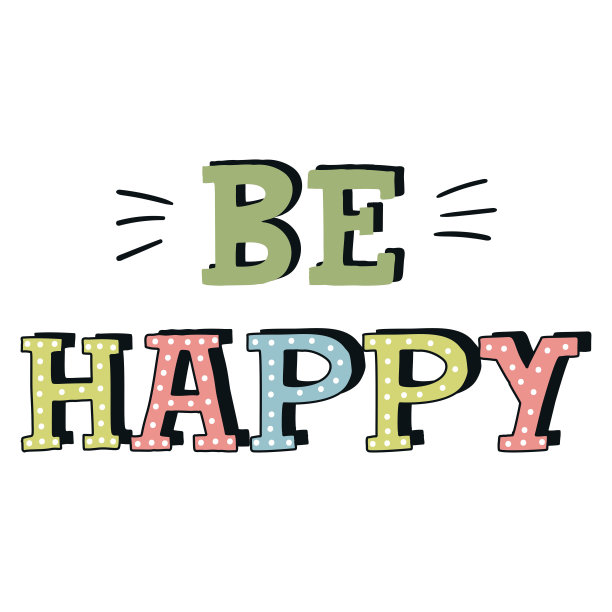 保持快乐 - 独特的斯堪的纳维亚风格手绘儿童海报。矢量素材图片下载