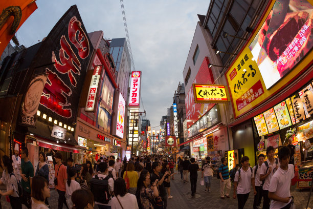 日本大阪的道顿堀图片下载