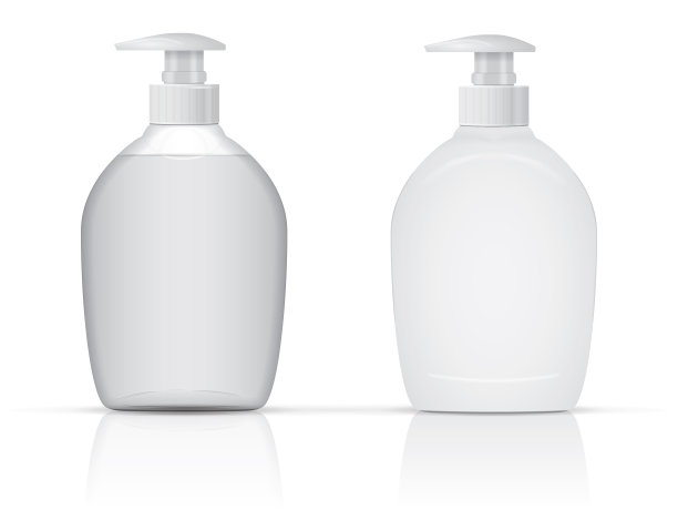 包装与液体肥皂模拟矢量模板图片下载