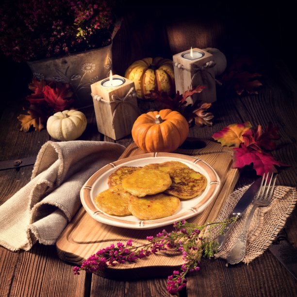 土豆煎饼配南瓜泥图片下载