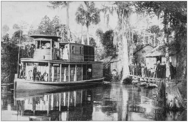 美国著名风景名胜古董照片：奥克拉瓦哈河，佛罗里达州图片下载