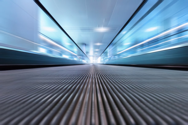 现代自动扶梯运动模糊图片下载