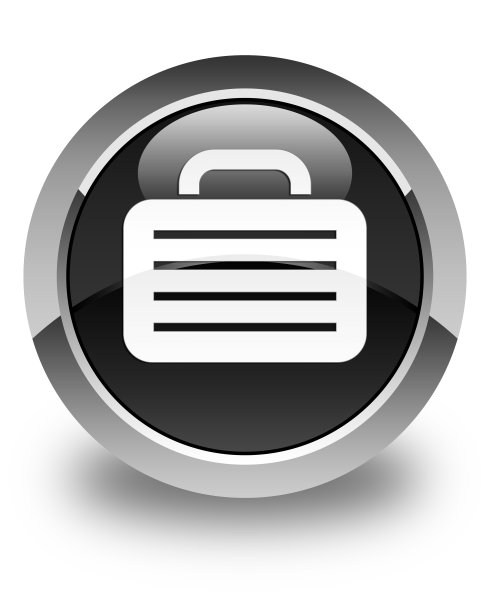 包图标亮黑色圆形按钮图片下载