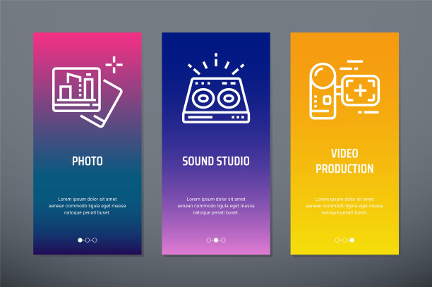 图片，声音工作室，视频制作垂直卡与强烈的隐喻图片下载