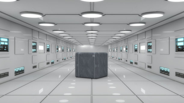 3 d渲染。未来主义的室内设计电影或背景图片下载