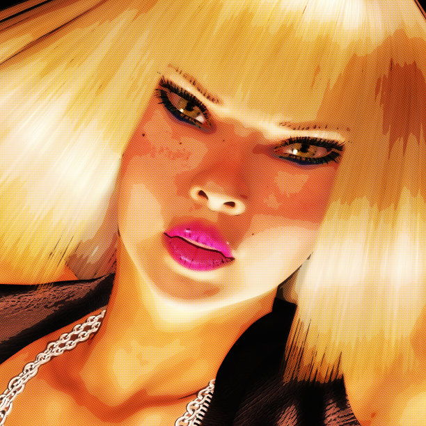 数字插图的一个女孩的脸图片下载