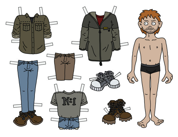 红头发的纸娃娃图片下载