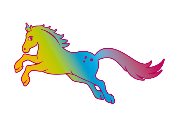 彩虹独角兽向量图片下载
