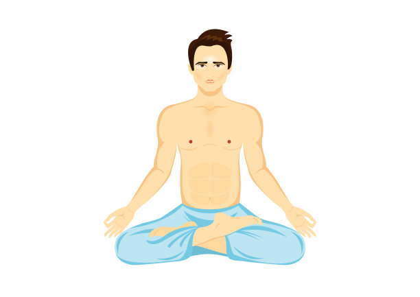 人冥想向量图片下载