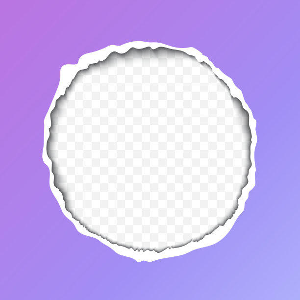 矢量现实插图撕裂纸与阴影，圆形洞图片下载