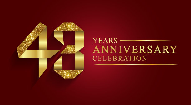 43周年金箔风格。图片下载
