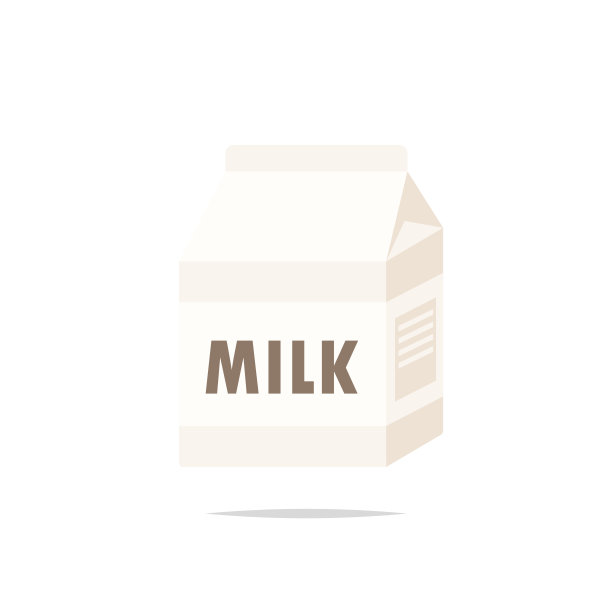 牛奶纸盒矢量孤立插图图片下载