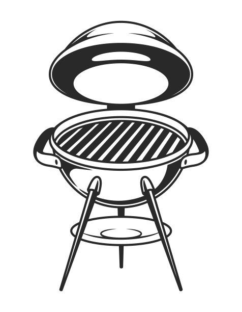 复古的开放式烧烤架概念图片下载