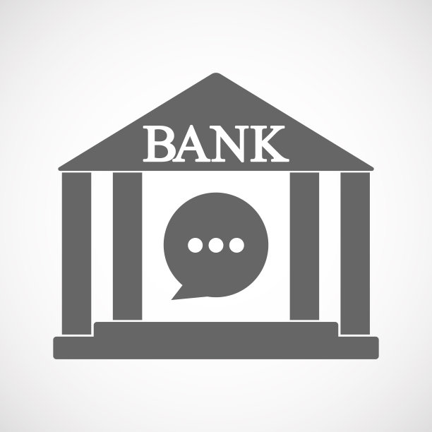 孤立的银行图标与漫画气球图片下载