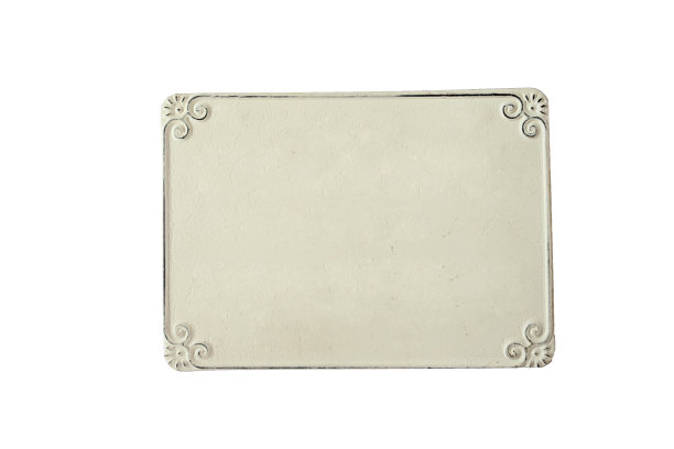 空白古董板孤立在白色背景图片下载