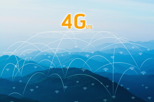 4G网络理念在山水自然山林中图片下载