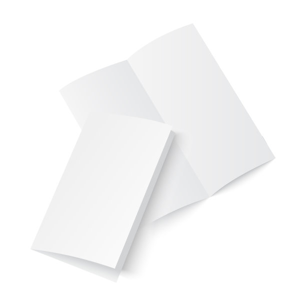 模拟打开杂志，杂志，小册子，明信片，传单，名片或小册子。向量图片下载