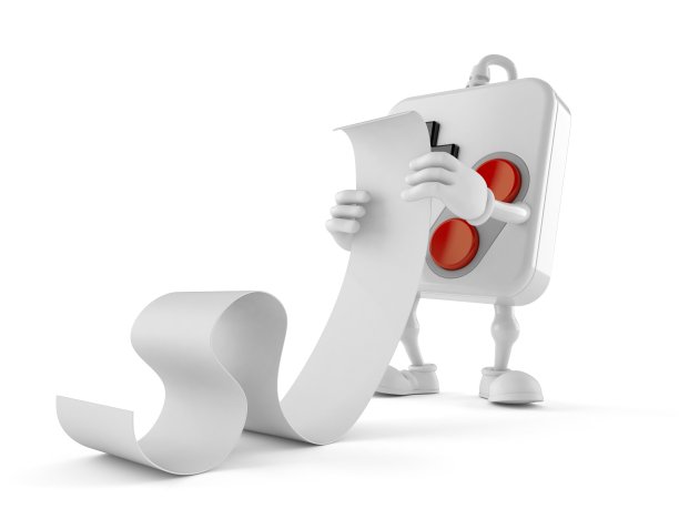 手柄角色阅读一长串清单图片下载