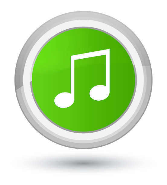音乐图标主软绿色圆形按钮图片下载
