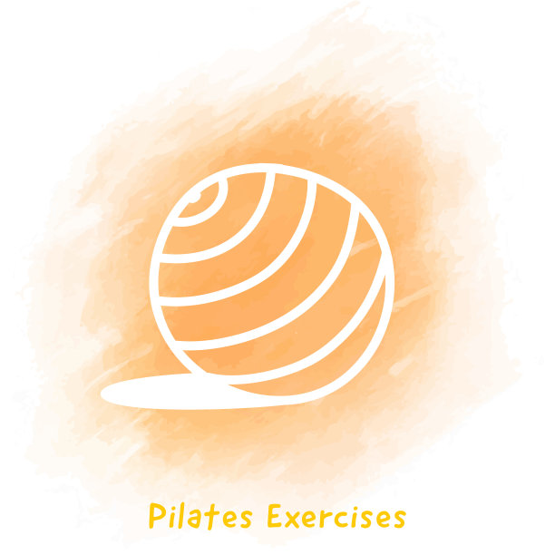 普拉提运动涂鸦水彩背景图片下载